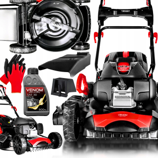 Benzínová kosačka na trávu Venom s objemom 202 cm³ kôš 62 l, šírka kosenia 56 cm + 2 ďalšie produkty